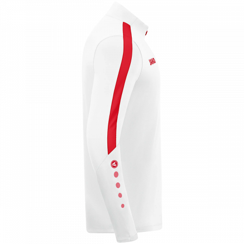 Jako Power ziptop majica dugih rukava –bijela/crvena_EliteSport