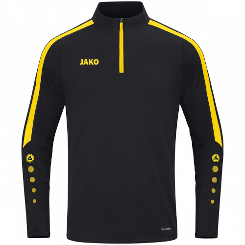 Jako Power ziptop majica dugih rukava – crna/žuta_EliteSport