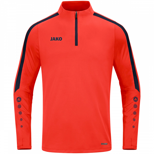 Jako Power ziptop majica dugih rukava – neon narančasta_EliteSport