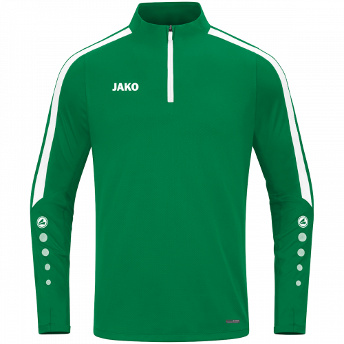 Jako Power ziptop majica dugih rukava – zelena_EliteSport