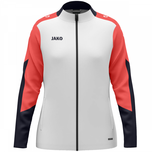 Jako Dynamic poliester jakna – bijela/koraljna/tamno plava_EliteSport