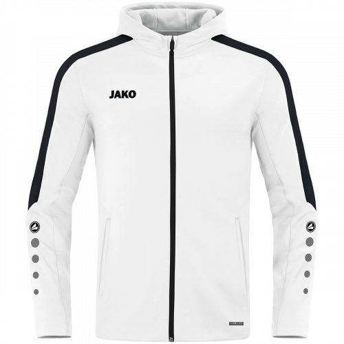 Jako Power jakna s kapuljačom – bijela/crna_EliteSport