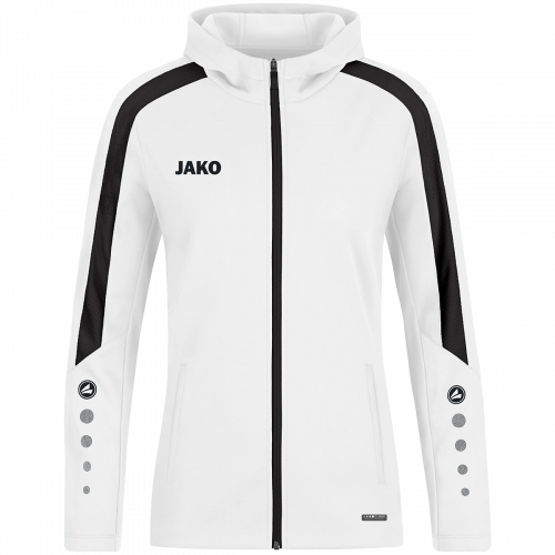 Jako Power jakna s kapuljačom – bijela/crna_EliteSport