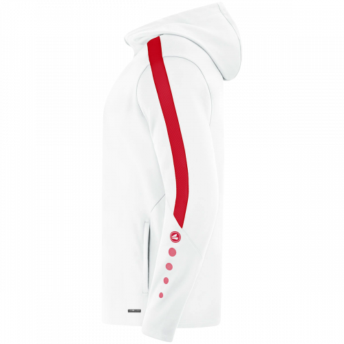 Jako Power jakna s kapuljačom – bijela/crvena_EliteSport
