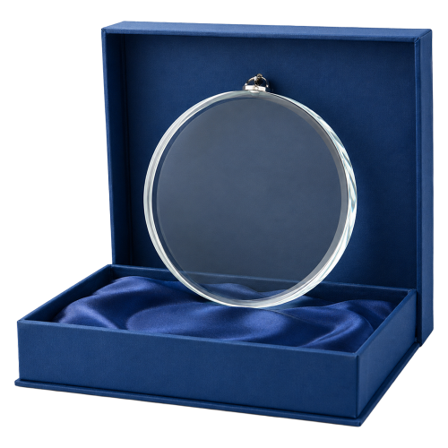 Staklena medalja Lucida u prezentacijskoj kutiji 70mm_EliteSport