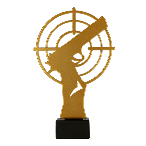 Metalni trofej Golden Pistol_EliteSport