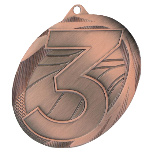 Metalna medalja Ordinalis s oznakom plasmana 60x48mm_EliteSport