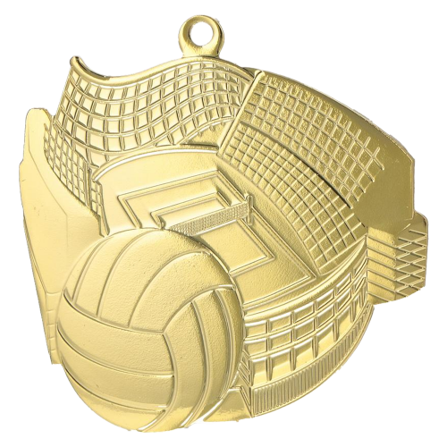 Odbojkaška medalja Smash s motivom lopte i mreže 60x56mm_EliteSport