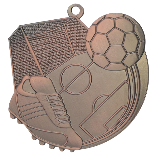 Nogometna medalja Kickoff s motivom kopačke i lopte 65x65mm_EliteSport