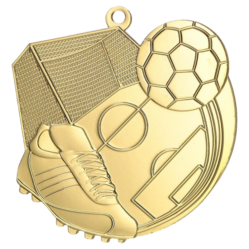 Nogometna medalja Kickoff s motivom kopačke i lopte 65x65mm_EliteSport